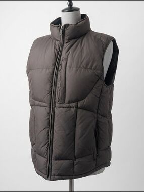GAP Brown Quilted Puffer‎ Vest Women's Small Full Zip Lightweight